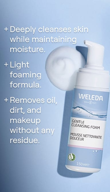 gentle cleansing foam weleda natural face care - weleda